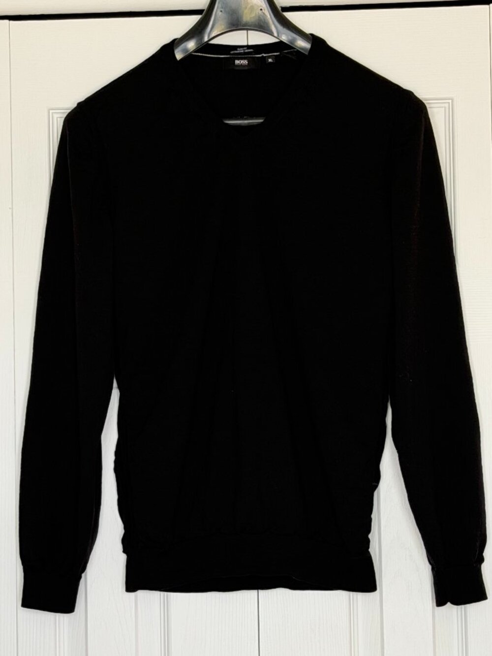 Hugo Boss BOSS Slim Fit V-Neck Sweater, 100% Extra-Fine Merino Wool